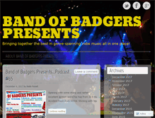 Tablet Screenshot of bandofbadgerspresents.com